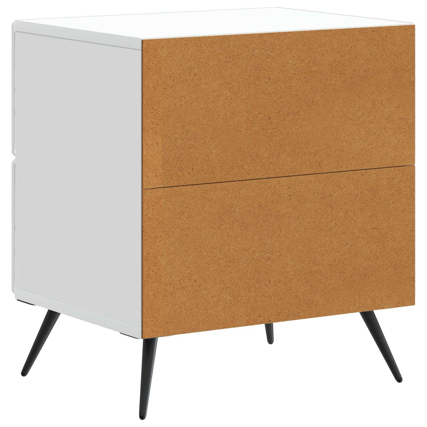 vidaXL Κομοδίνο Λευκό 43 x 34,5 x 47,5 εκ Επεξεργασμένο Ξύλο