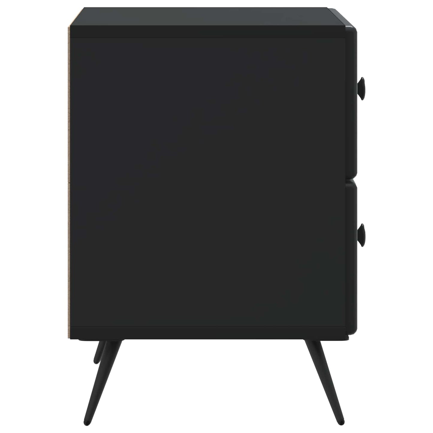 vidaXL Κομοδίνο Μαύρο 43 x 34,5 x 47,5 εκ Επεξεργασμένο Ξύλο