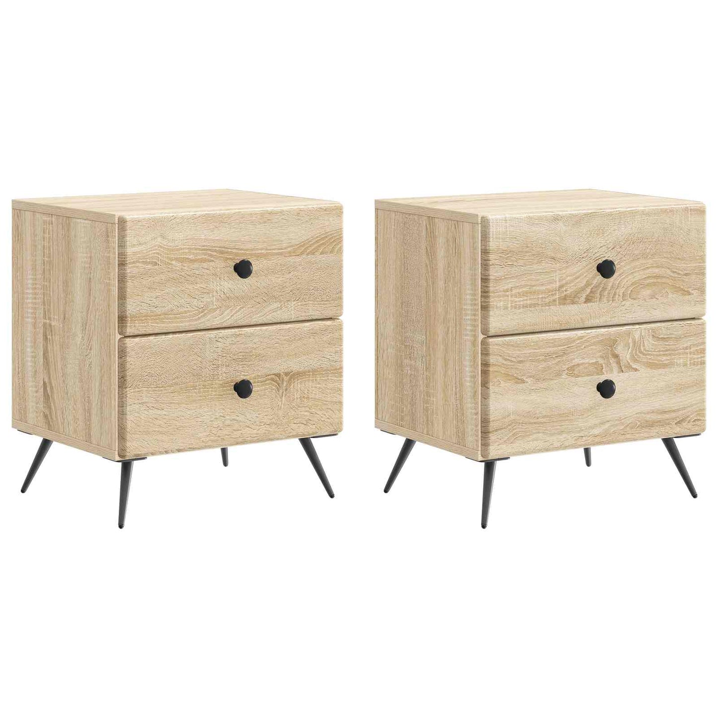 vidaXL Κομοδίνο 2 τμχ. Sonoma Δρυς 43 x 34,5 x 47,5 εκ