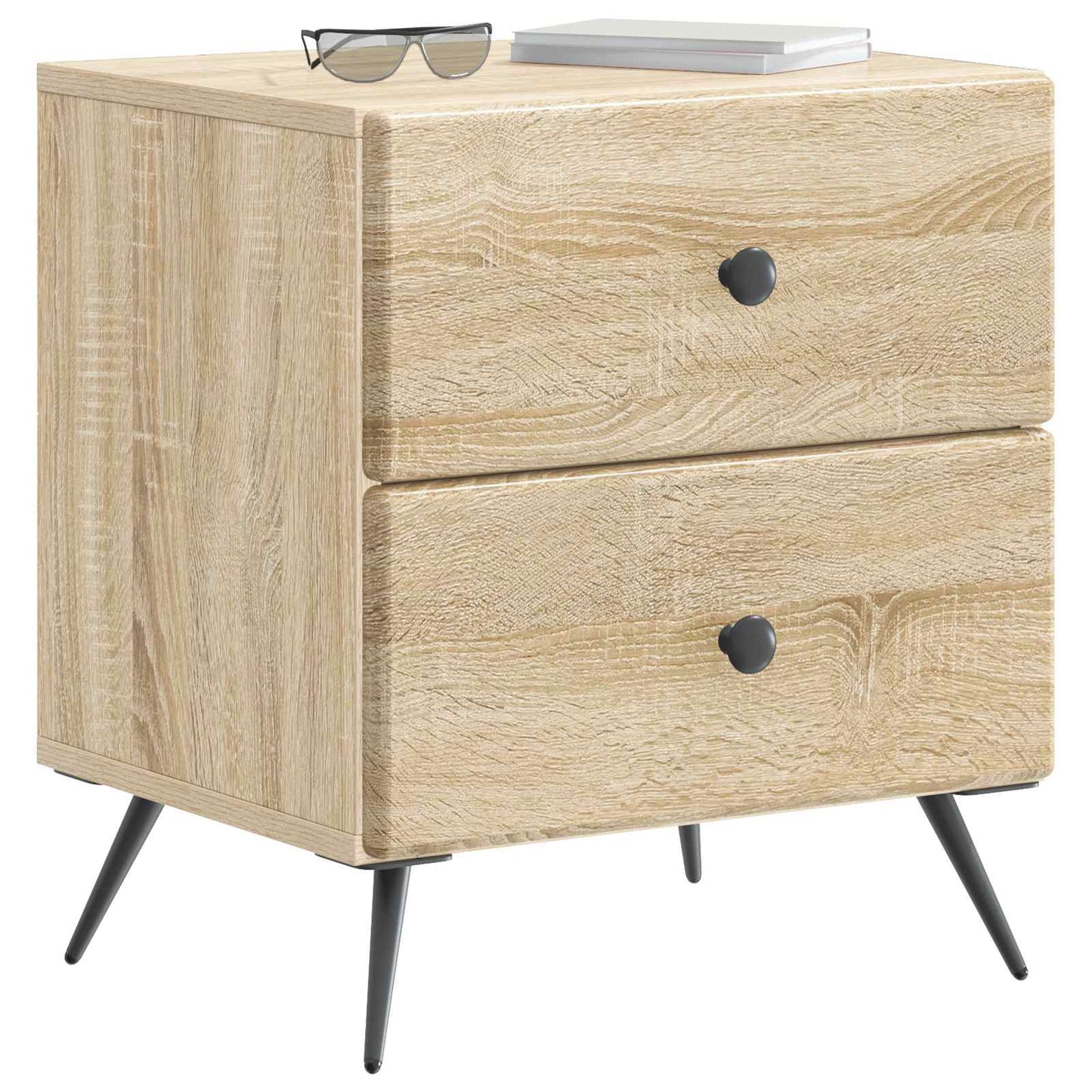 vidaXL Κομοδίνο 2 τμχ. Sonoma Δρυς 43 x 34,5 x 47,5 εκ