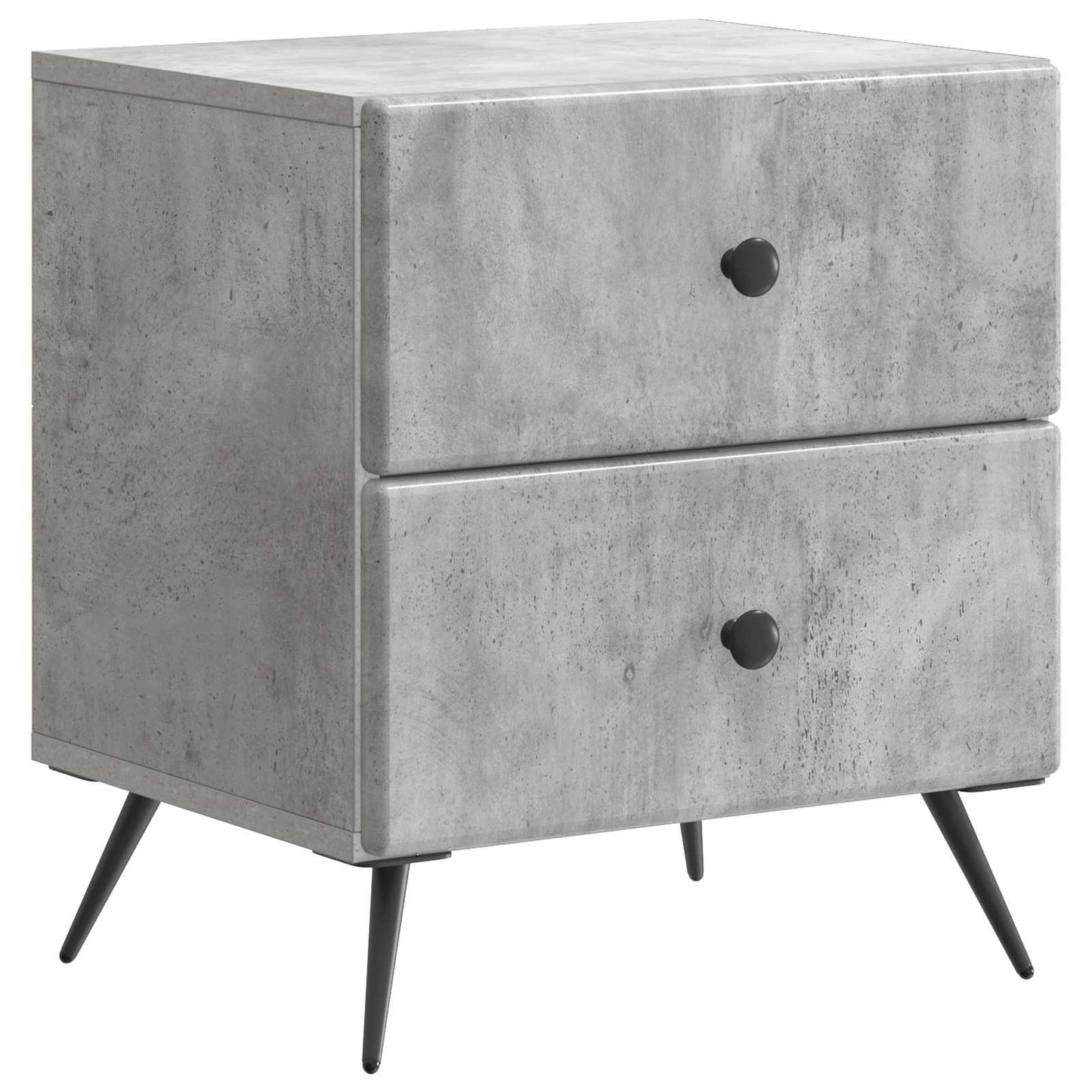 vidaXL Κομοδίνο 2 τμχ. Γκρι Σκυροδέματος 43 x 34,5 x 47,5 εκ