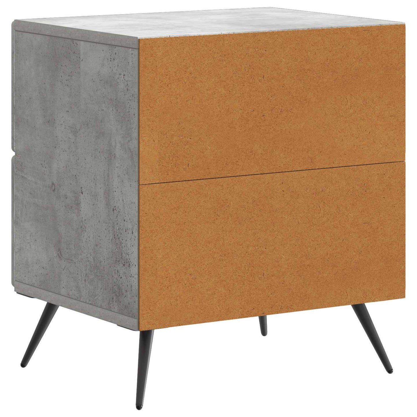 vidaXL Κομοδίνο 2 τμχ. Γκρι Σκυροδέματος 43 x 34,5 x 47,5 εκ
