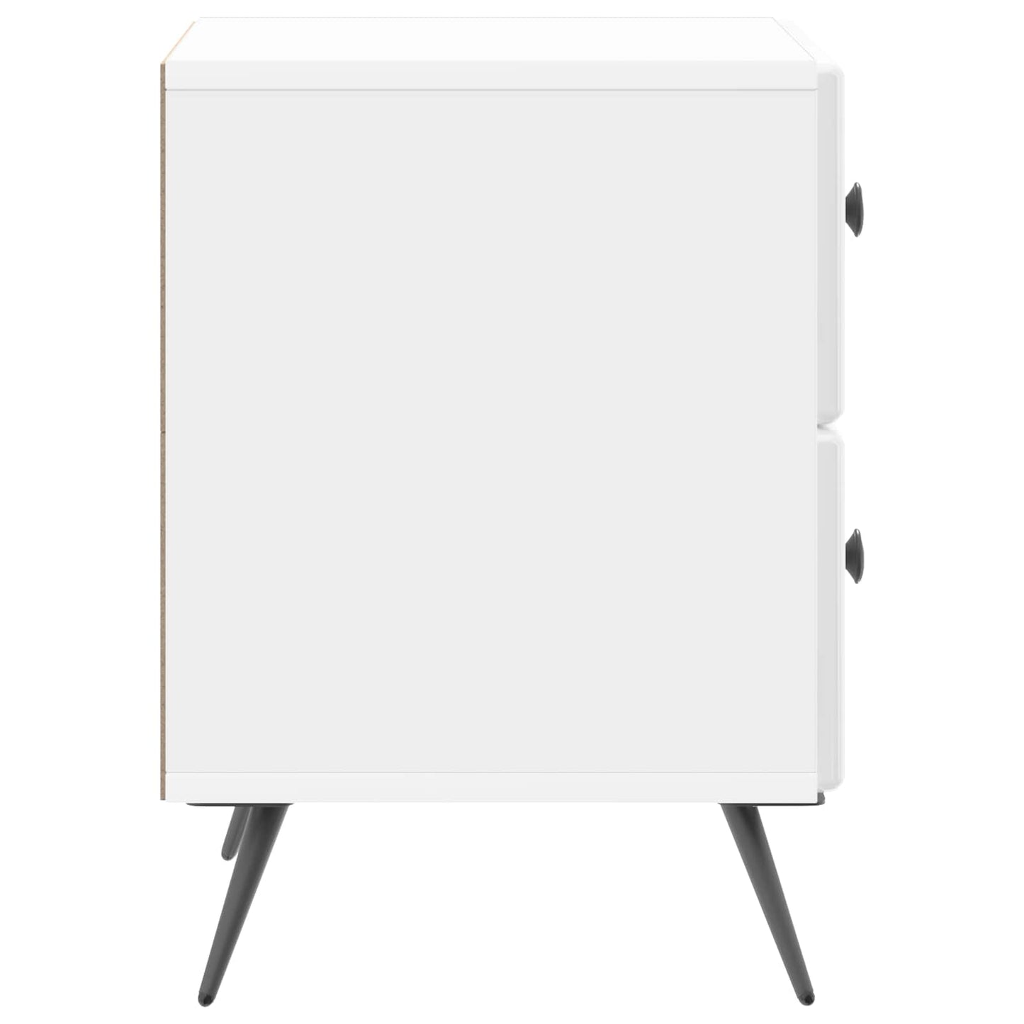 vidaXL Κομοδίνο με συρτάρι Γυαλιστερό Λευκό 43 x 34,5 x 47,5 εκ
