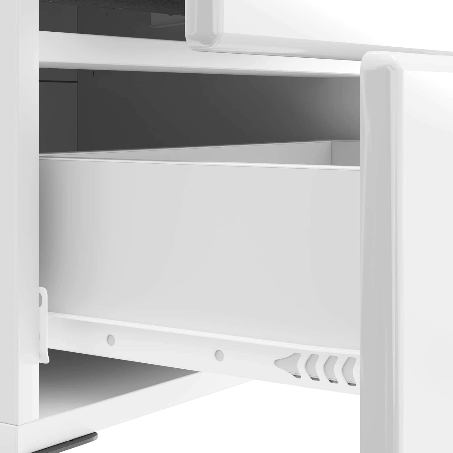 vidaXL Κομοδίνο 2 τμχ. Γυαλιστερό Λευκό 43 x 34,5 x 47,5 εκ