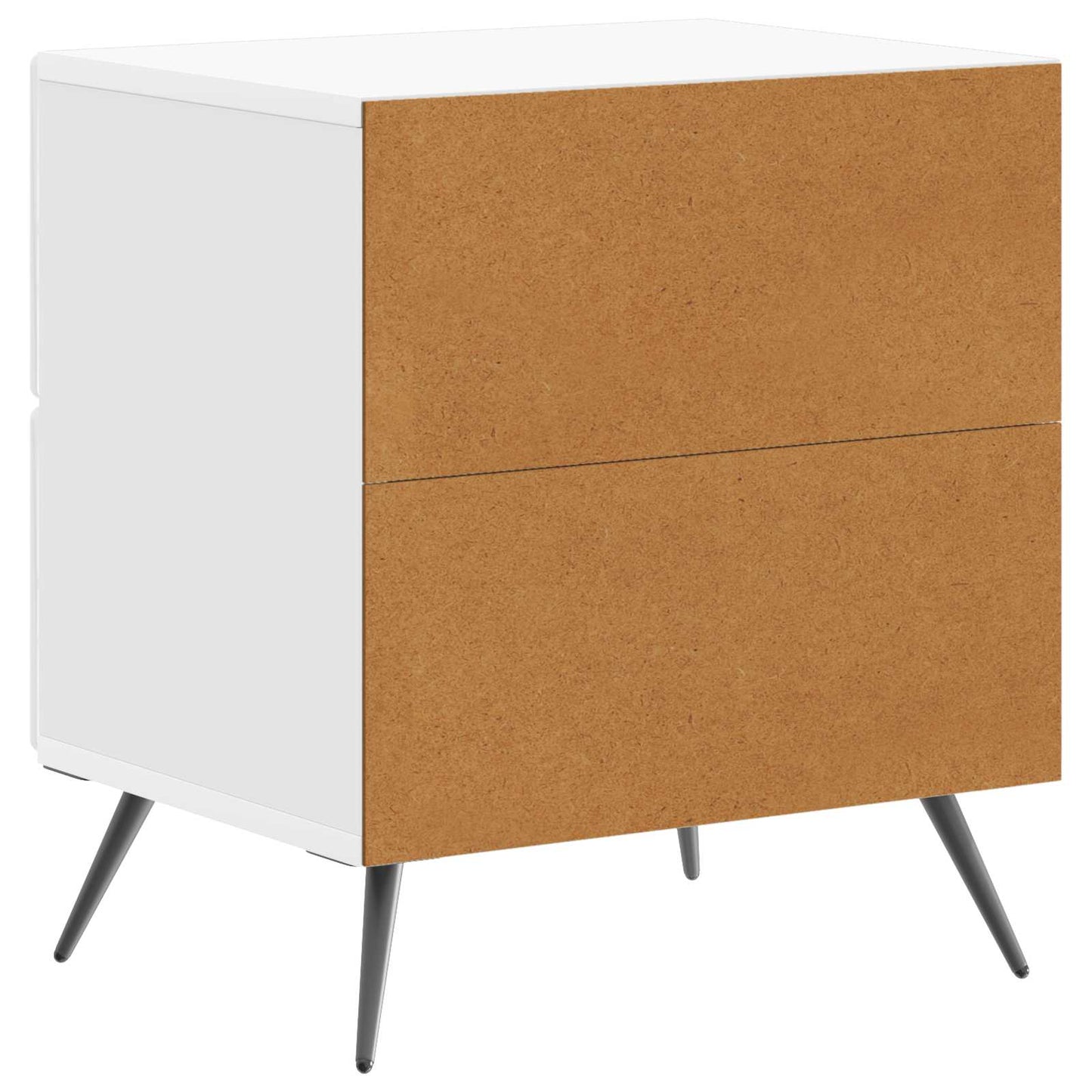 vidaXL Κομοδίνο 2 τμχ. Γυαλιστερό Λευκό 43 x 34,5 x 47,5 εκ