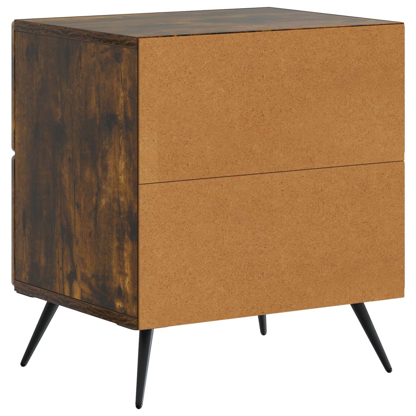 vidaXL Κομοδίνο 2 τμχ. Καπνισμένο Ξύλο Δρυός 43 x 34,5 x 47,5 εκ