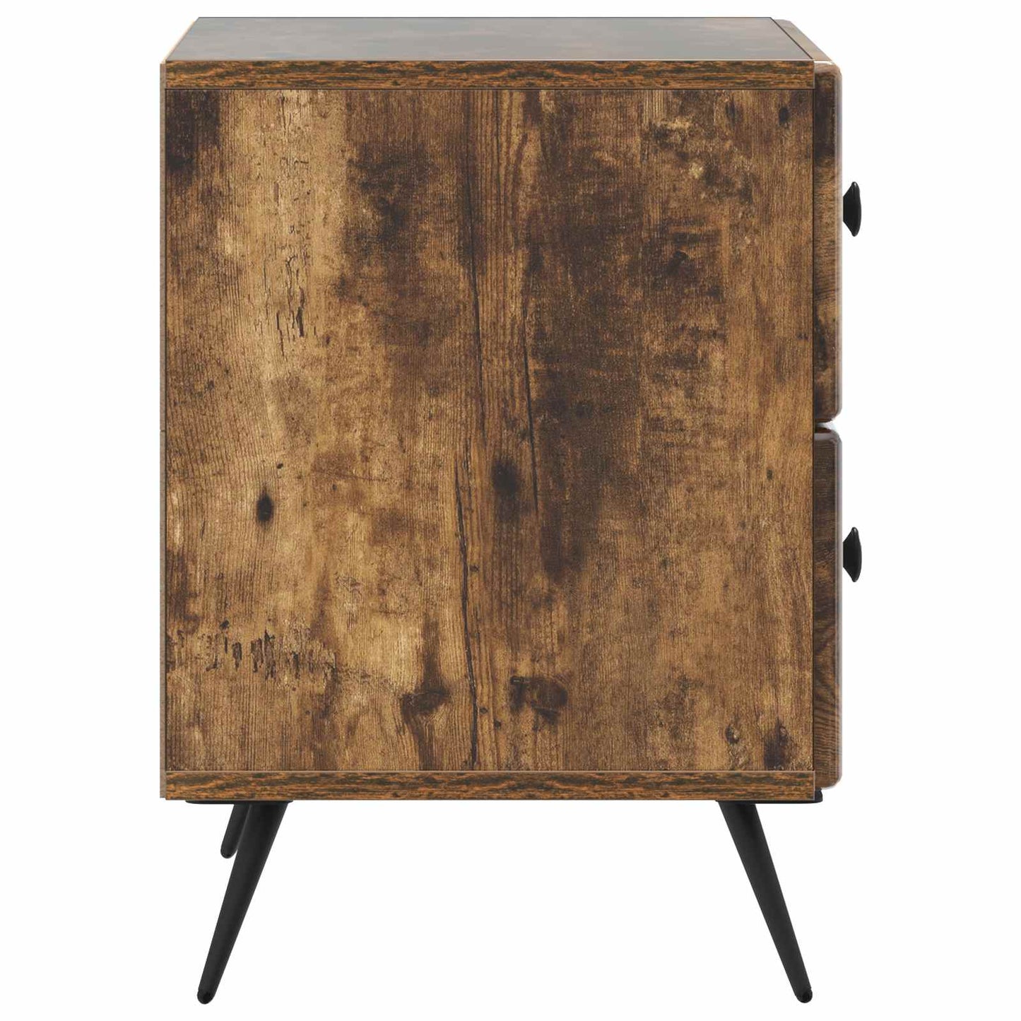 vidaXL Κομοδίνο 2 τμχ. Καπνισμένο Ξύλο Δρυός 43 x 34,5 x 47,5 εκ