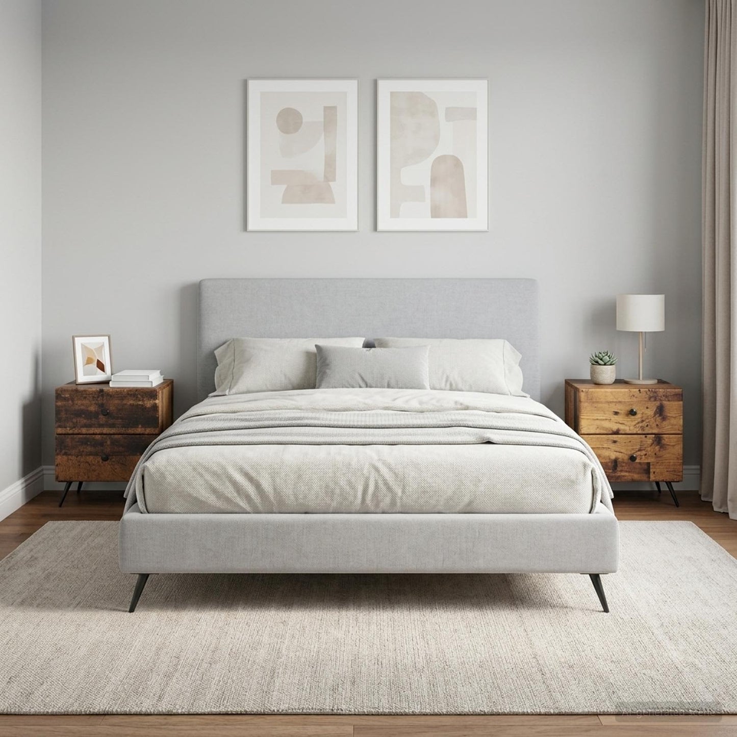 vidaXL Κομοδίνο 2 τμχ. Παλαιωμένο ξύλο 43 x 34,5 x 47,5 εκ
