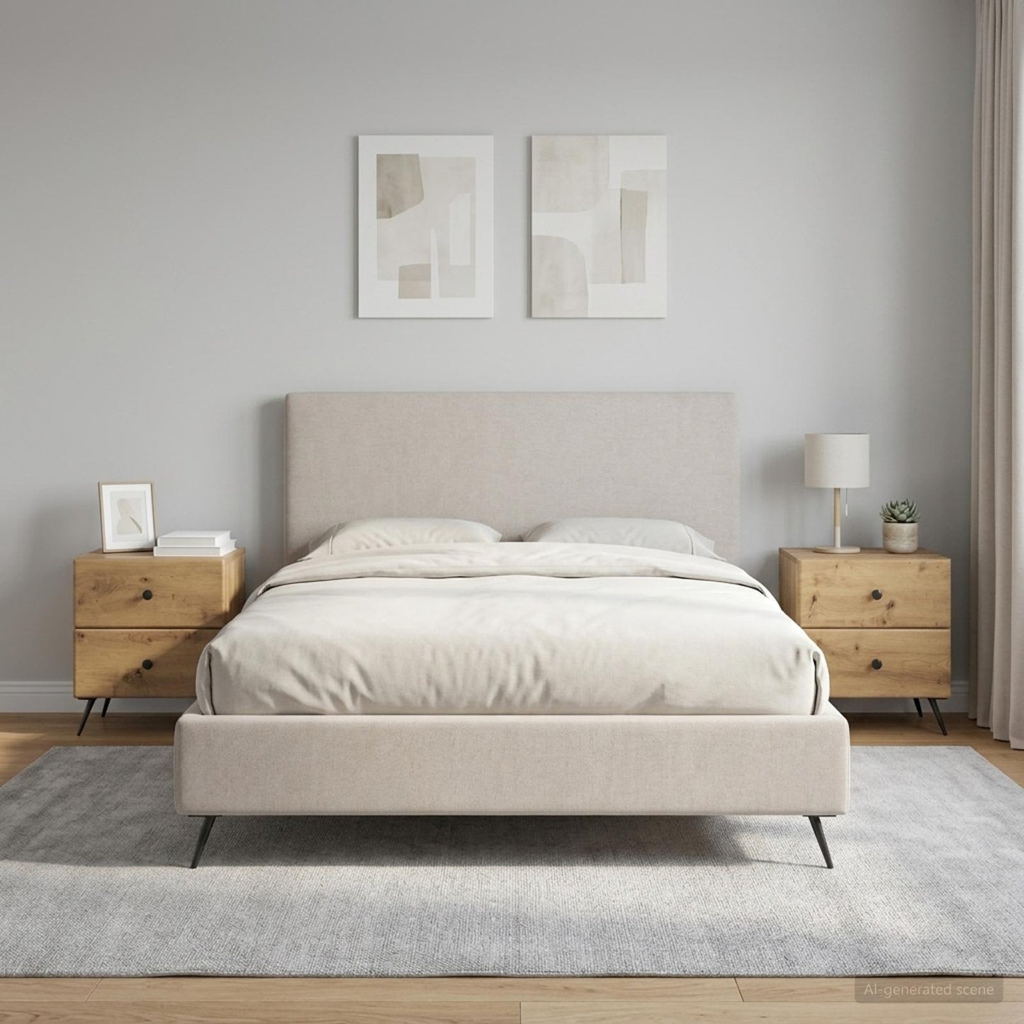 vidaXL Κομοδίνο 2 τμχ. Artisan Δρυς 43 x 34,5 x 47,5 εκ