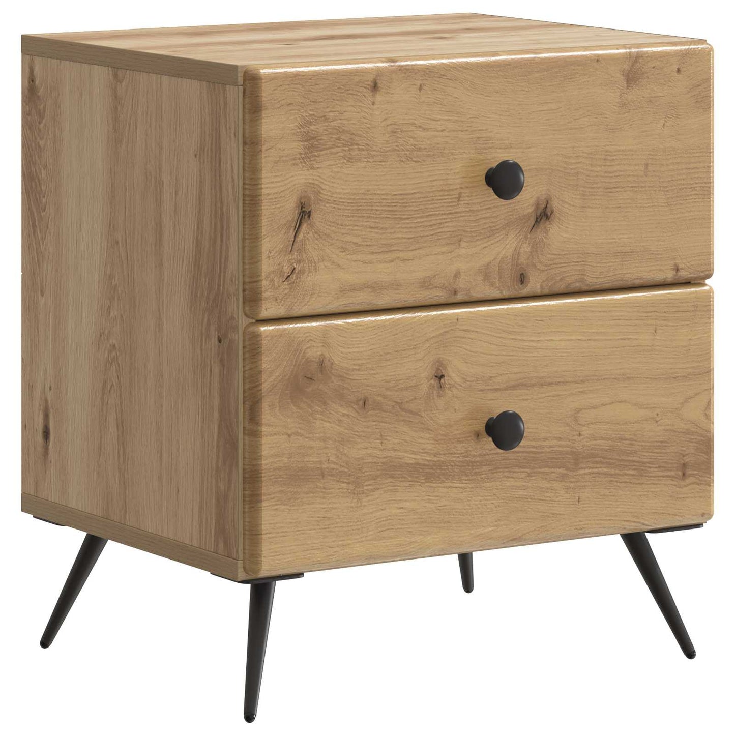 vidaXL Κομοδίνο 2 τμχ. Artisan Δρυς 43 x 34,5 x 47,5 εκ