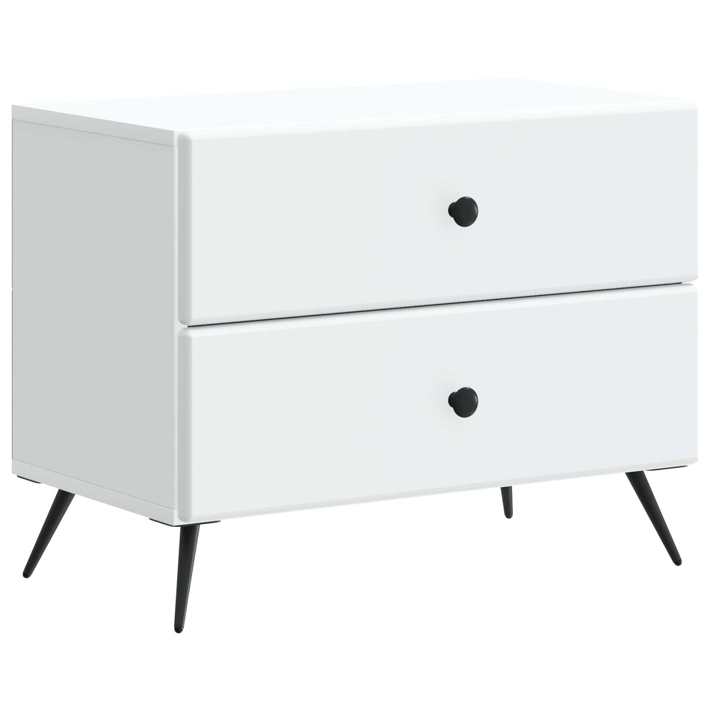 vidaXL Κομοδίνο Λευκό 62 x 34,5 x 47,5 εκ Επεξεργασμένο Ξύλο