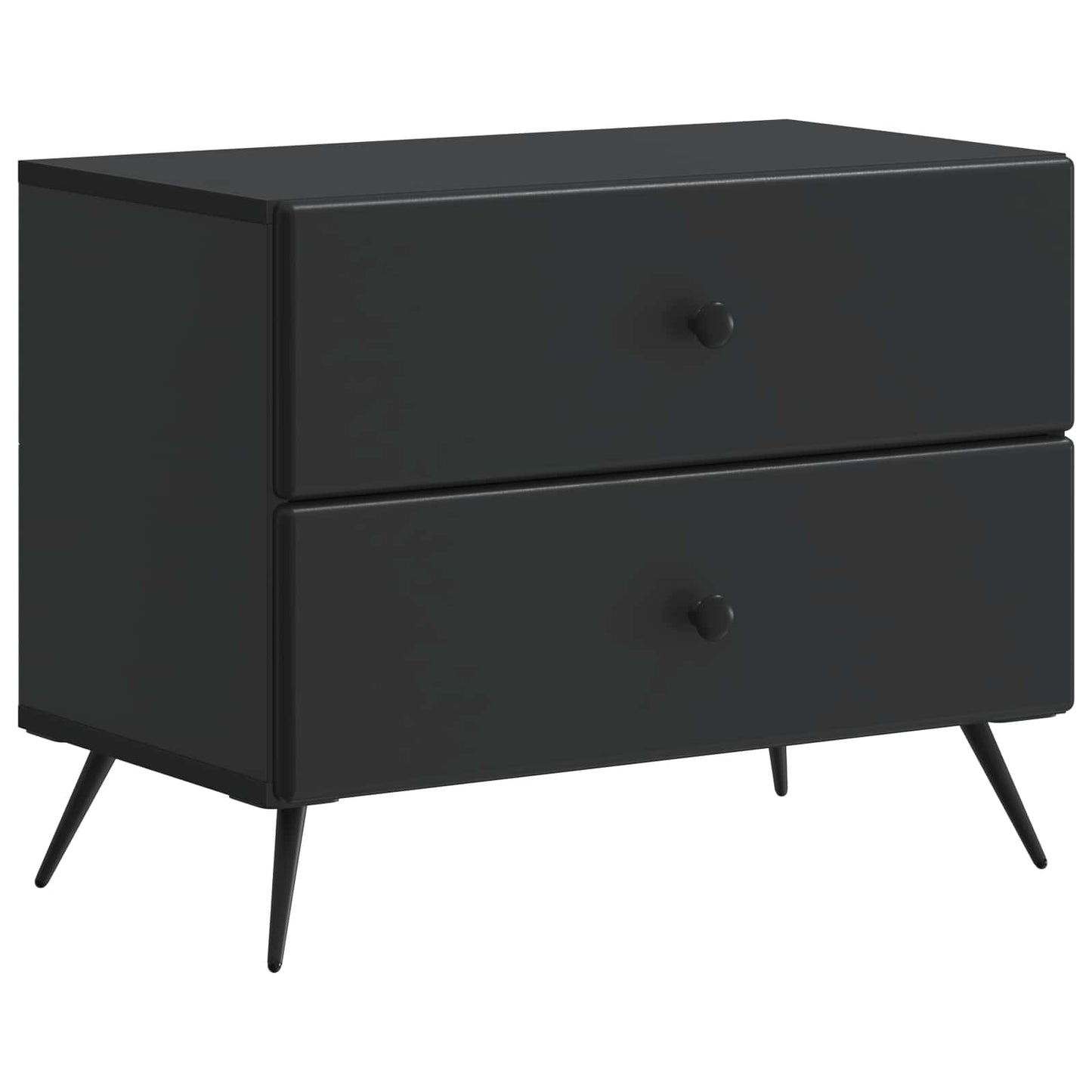 vidaXL Κομοδίνο Μαύρο 62 x 34,5 x 47,5 εκ Επεξεργασμένο Ξύλο
