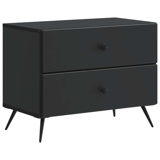 vidaXL Κομοδίνο Μαύρο 62 x 34,5 x 47,5 εκ Επεξεργασμένο Ξύλο