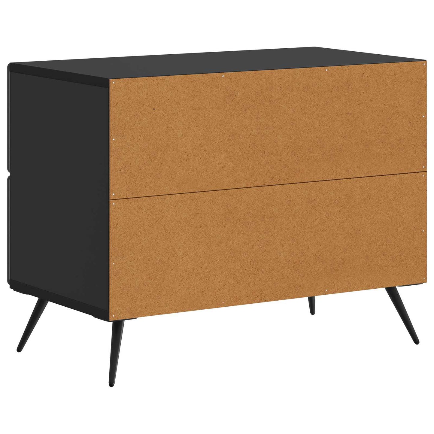vidaXL Κομοδίνο Μαύρο 62 x 34,5 x 47,5 εκ Επεξεργασμένο Ξύλο