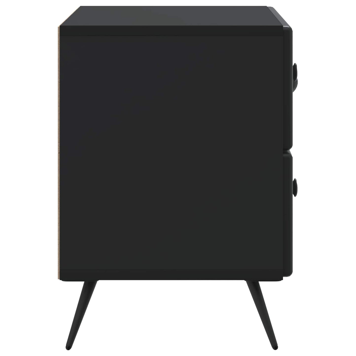 vidaXL Κομοδίνο Μαύρο 62 x 34,5 x 47,5 εκ Επεξεργασμένο Ξύλο