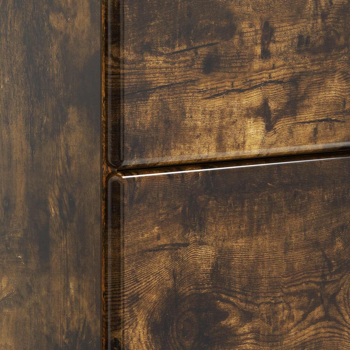 vidaXL Κομοδίνο με συρτάρι Καπνισμένο Ξύλο Δρυός 62 x 34,5 x 47,5 εκ