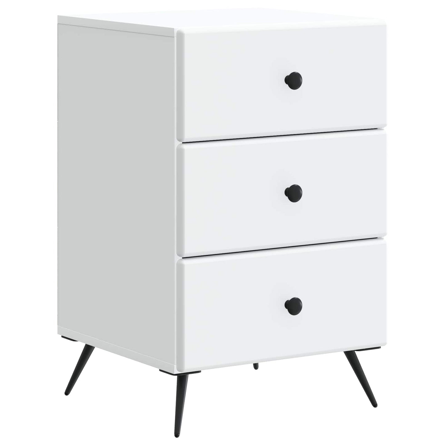 vidaXL Κομοδίνο με συρτάρι Λευκό 43 x 41 x 66,5 εκ. Επεξεργασμένο Ξύλο