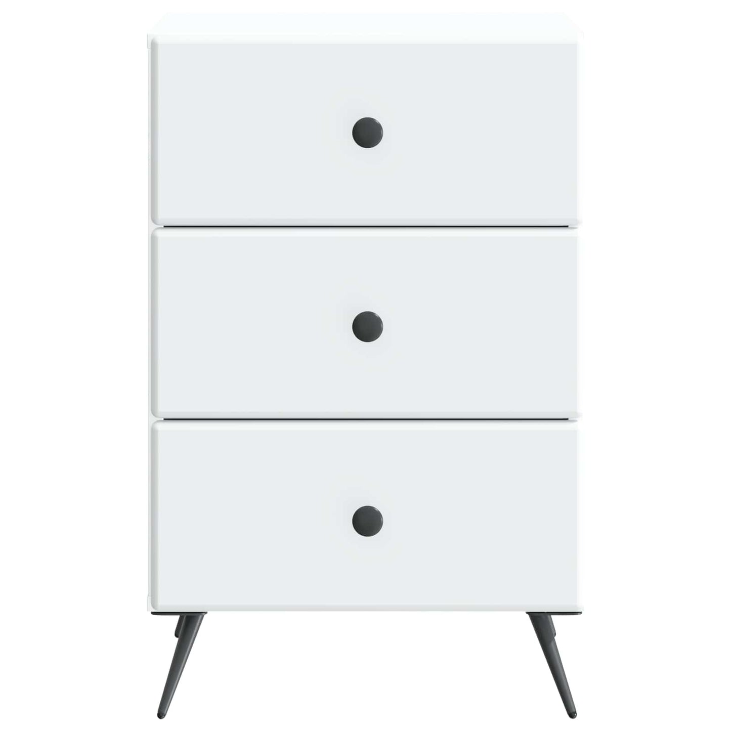 vidaXL Κομοδίνο με συρτάρι Λευκό 43 x 41 x 66,5 εκ. Επεξεργασμένο Ξύλο