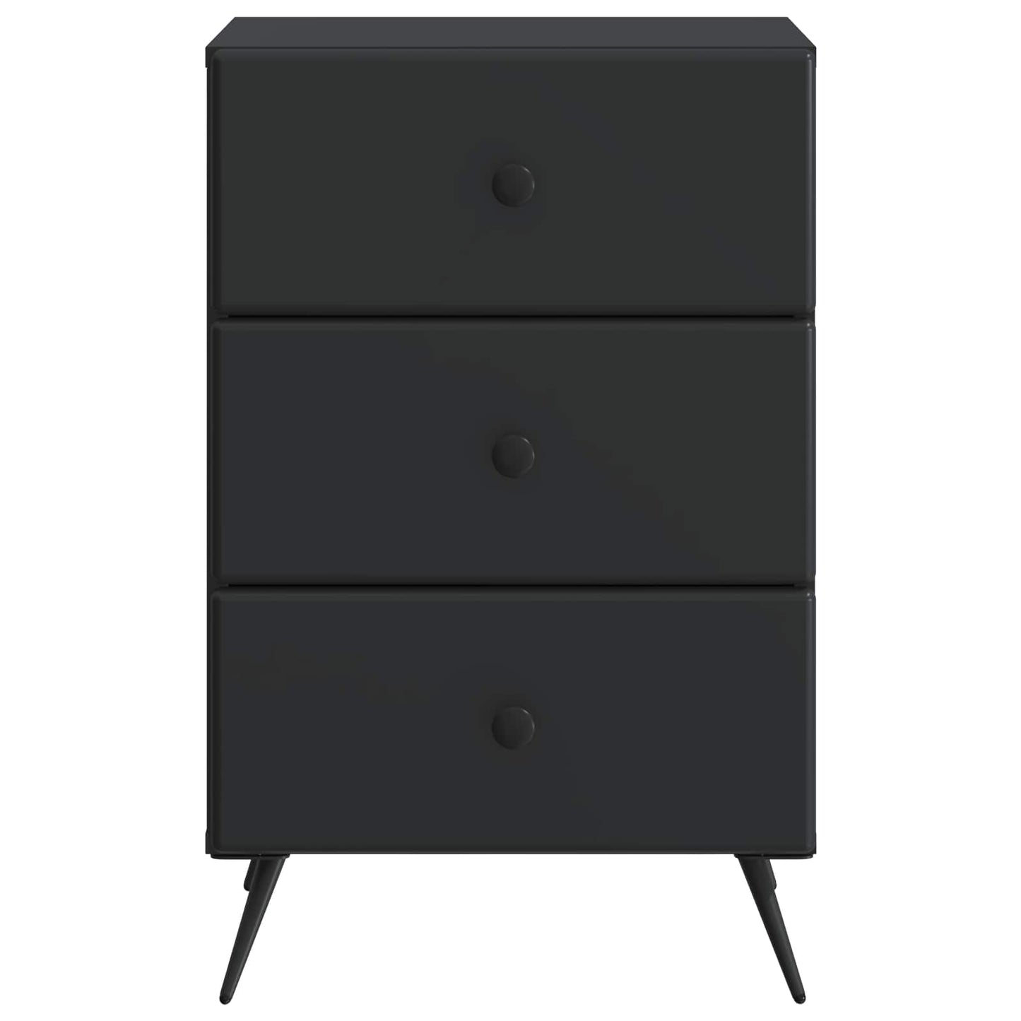 vidaXL Κομοδίνο Μαύρο 43 x 41 x 66,5 εκ. Επεξεργασμένο Ξύλο