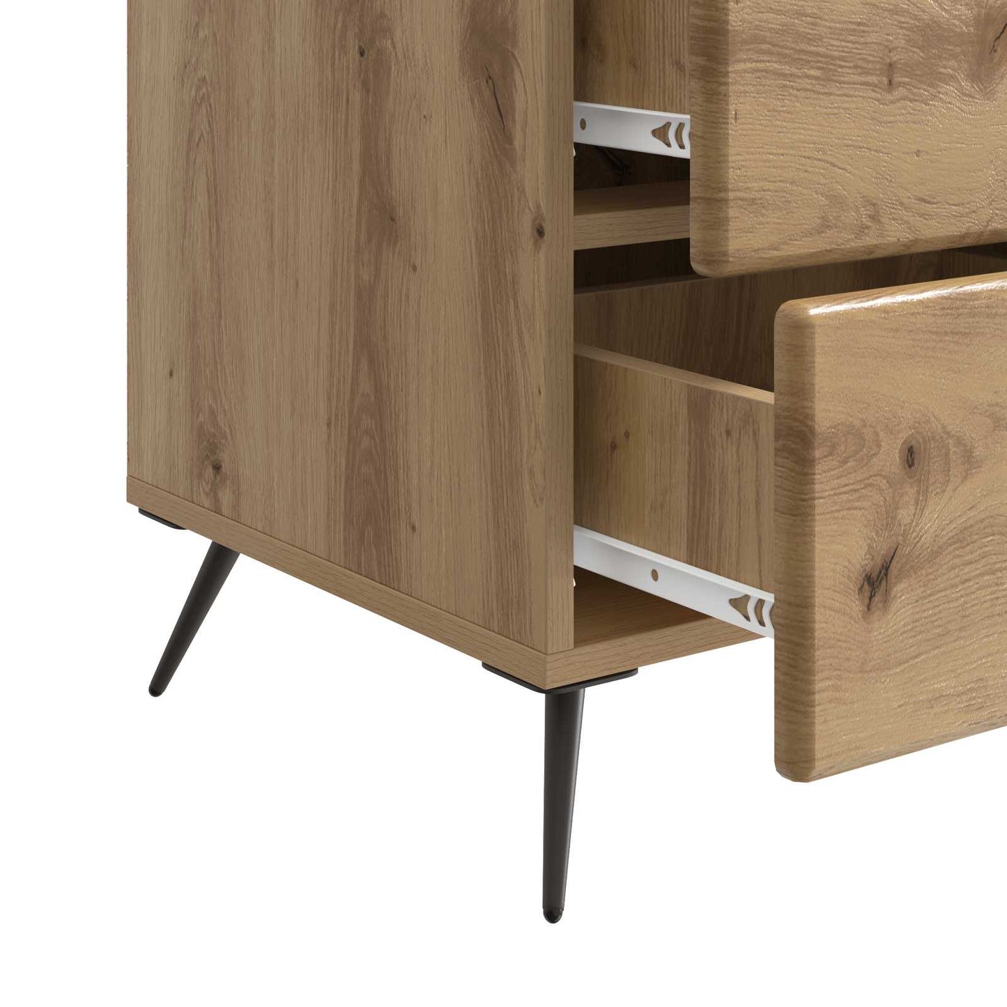 vidaXL Κομοδίνο Artisan Δρυς 43 x 41 x 66,5 εκ. Επεξεργασμένο Ξύλο