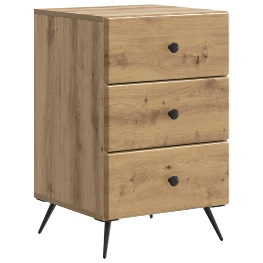 vidaXL Κομοδίνο Artisan Δρυς 43 x 41 x 66,5 εκ. Επεξεργασμένο Ξύλο