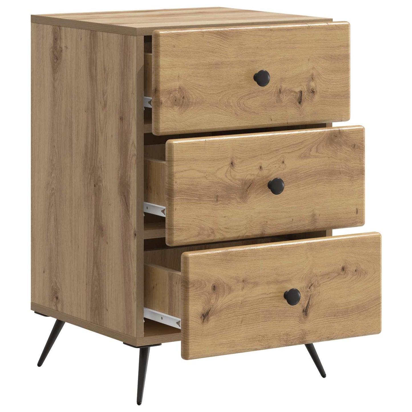 vidaXL Κομοδίνο Artisan Δρυς 43 x 41 x 66,5 εκ. Επεξεργασμένο Ξύλο