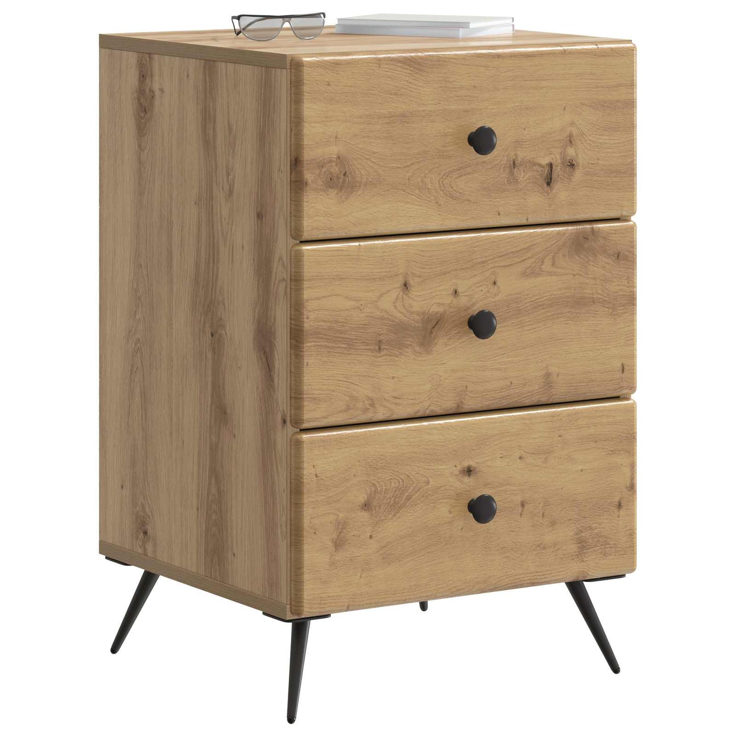 vidaXL Κομοδίνο Artisan Δρυς 43 x 41 x 66,5 εκ. Επεξεργασμένο Ξύλο