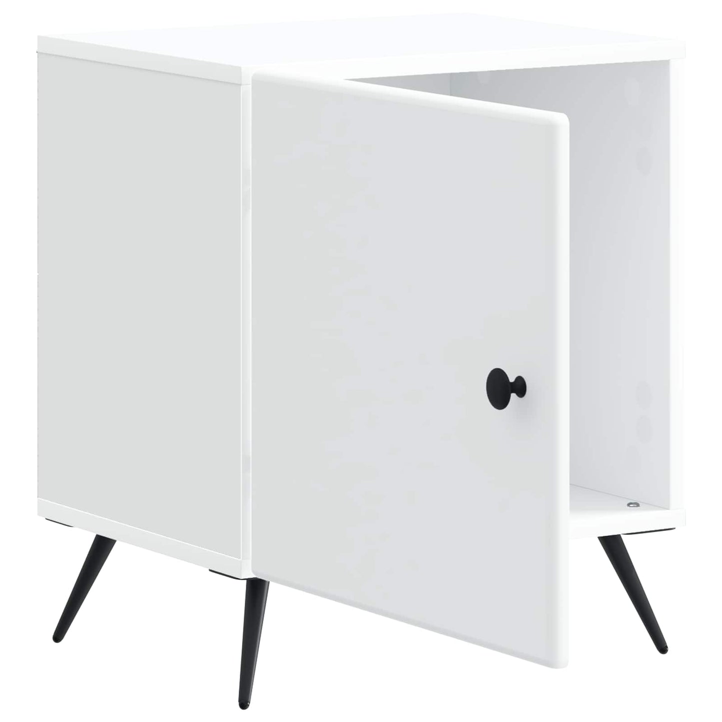 vidaXL Κομοδίνο Λευκό 43 x 34,5 x 50 εκ Επεξεργασμένο Ξύλο