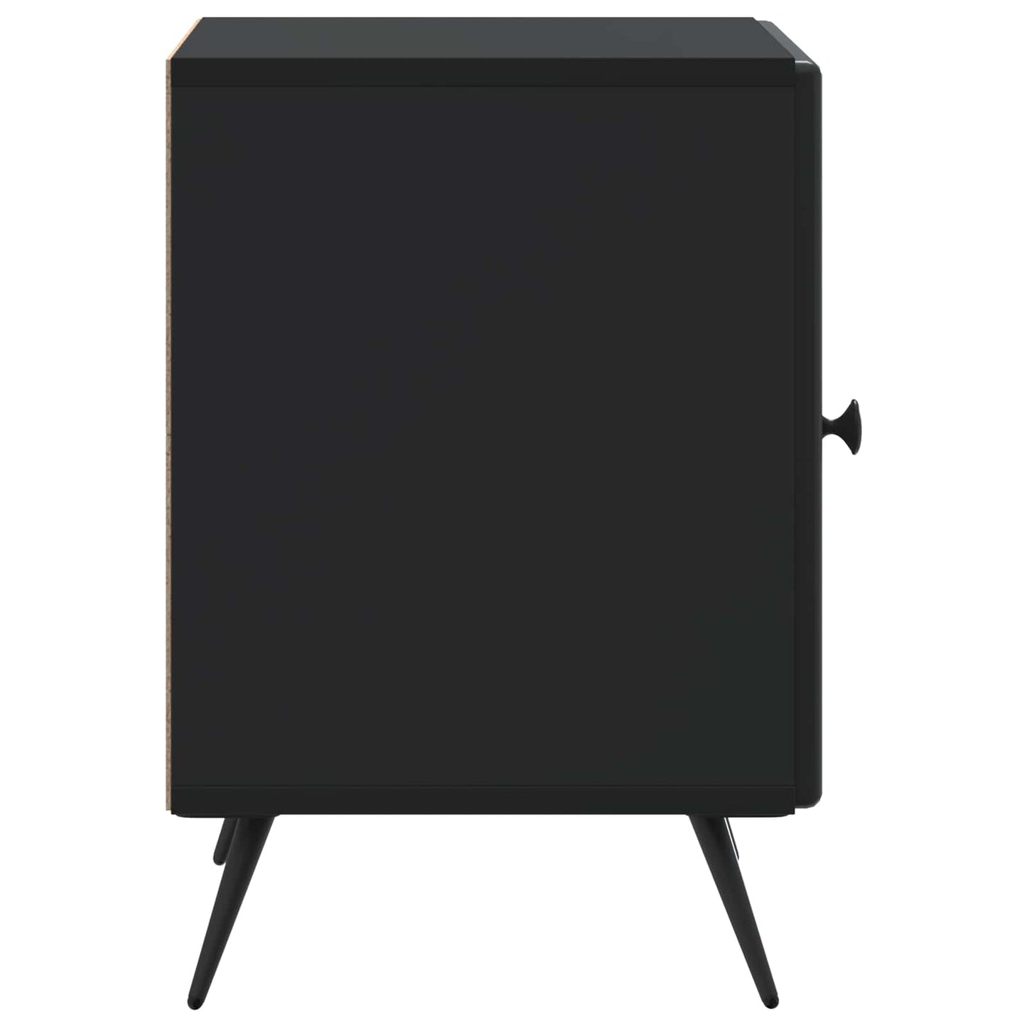 vidaXL Κομοδίνο Μαύρο 43 x 34,5 x 50 εκ Επεξεργασμένο Ξύλο