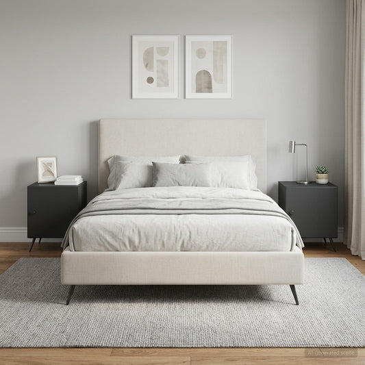 vidaXL Κομοδίνο 2 τμχ. Μαύρο 43 x 34,5 x 50 εκ Επεξεργασμένο Ξύλο