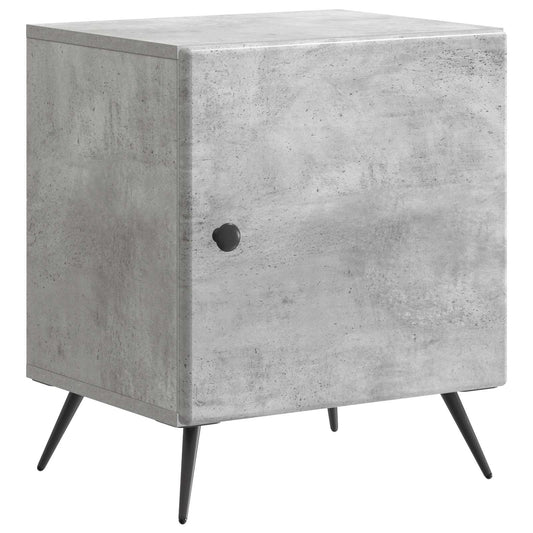 vidaXL Κομοδίνο Γκρι Σκυροδέματος 43 x 34,5 x 50 εκ Επεξεργασμένο Ξύλο
