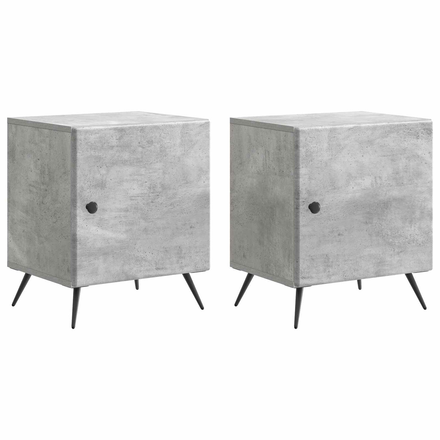 vidaXL Κομοδίνο 2 τμχ. Γκρι Σκυροδέματος 43 x 34,5 x 50 εκ