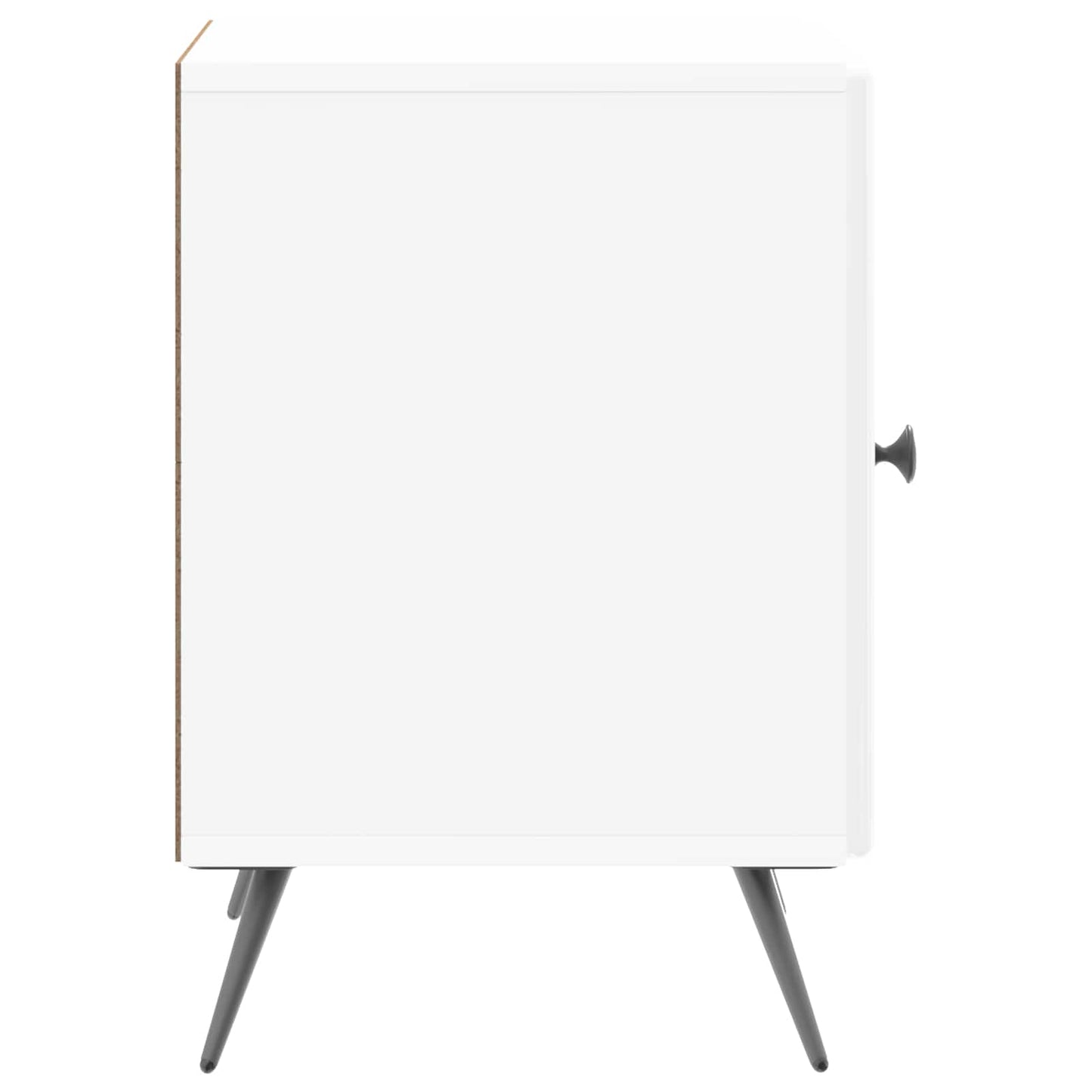 vidaXL Κομοδίνο Γυαλιστερό Λευκό 43 x 34,5 x 50 εκ Επεξεργασμένο Ξύλο