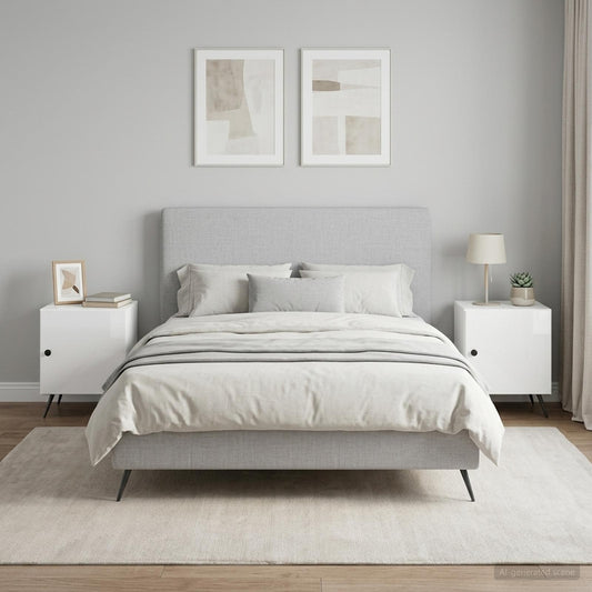 vidaXL Κομοδίνο 2 τμχ. Γυαλιστερό Λευκό 43 x 34,5 x 50 εκ