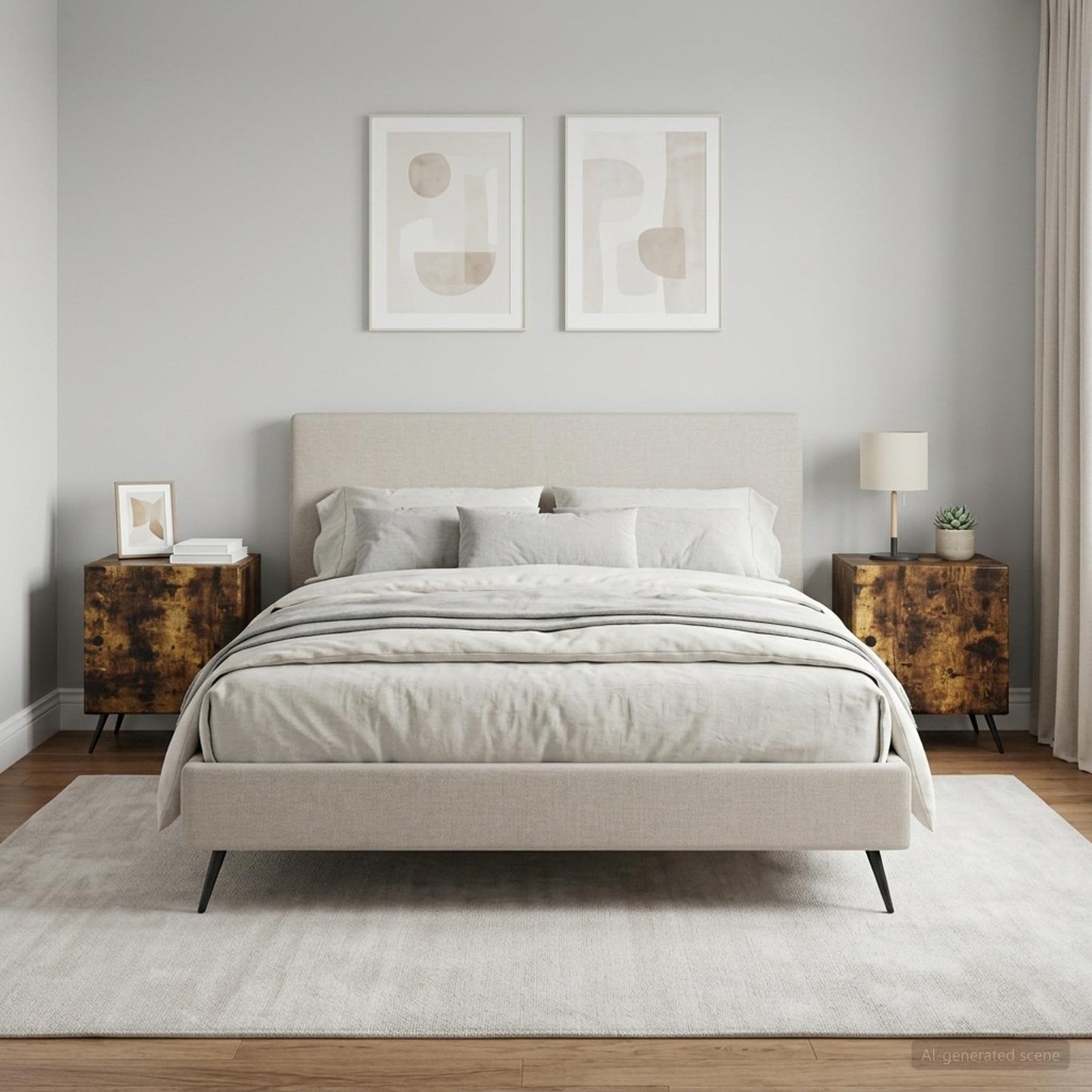 vidaXL Κομοδίνο 2 τμχ. Καπνισμένο Ξύλο Δρυός 43 x 34,5 x 50 εκ