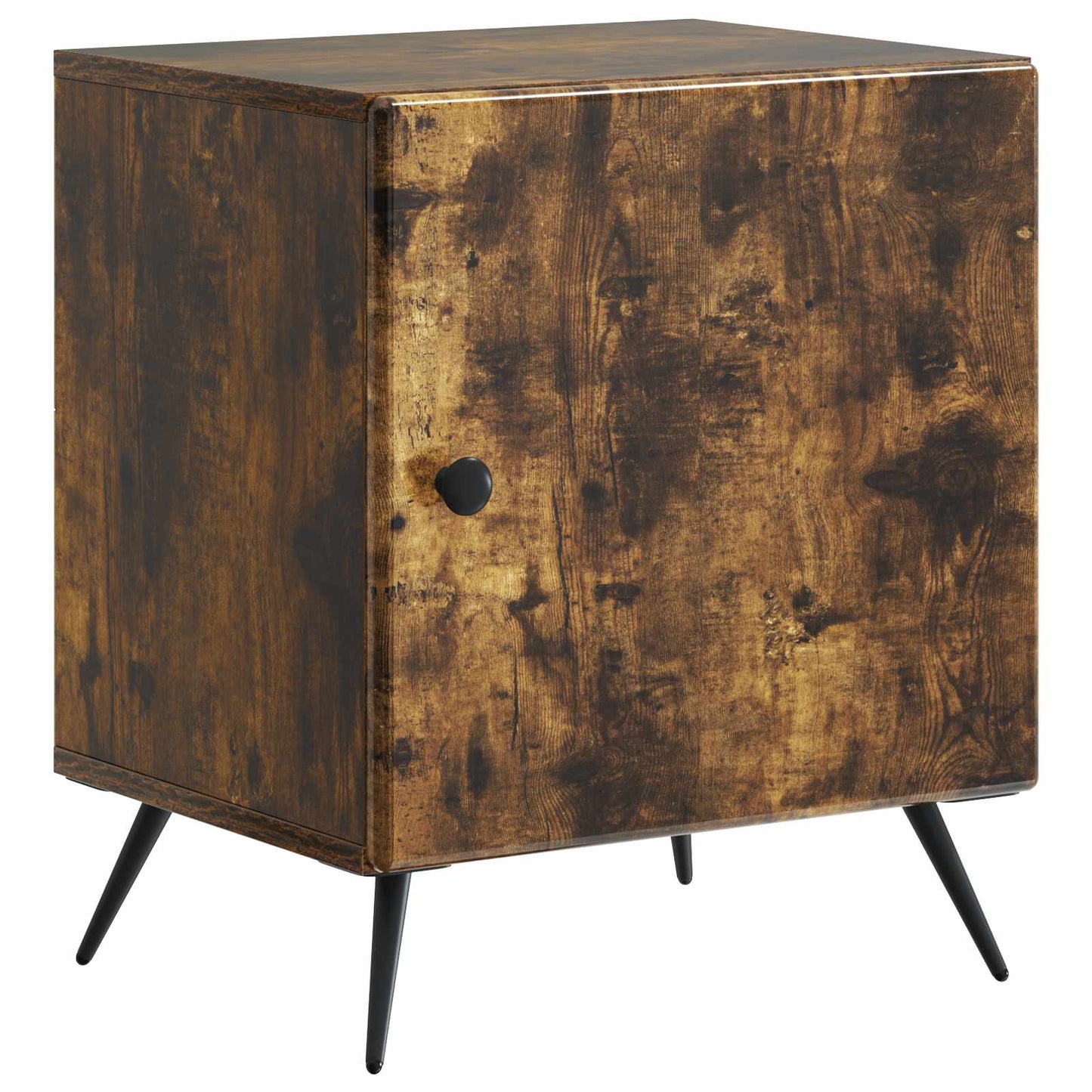 vidaXL Κομοδίνο 2 τμχ. Καπνισμένο Ξύλο Δρυός 43 x 34,5 x 50 εκ
