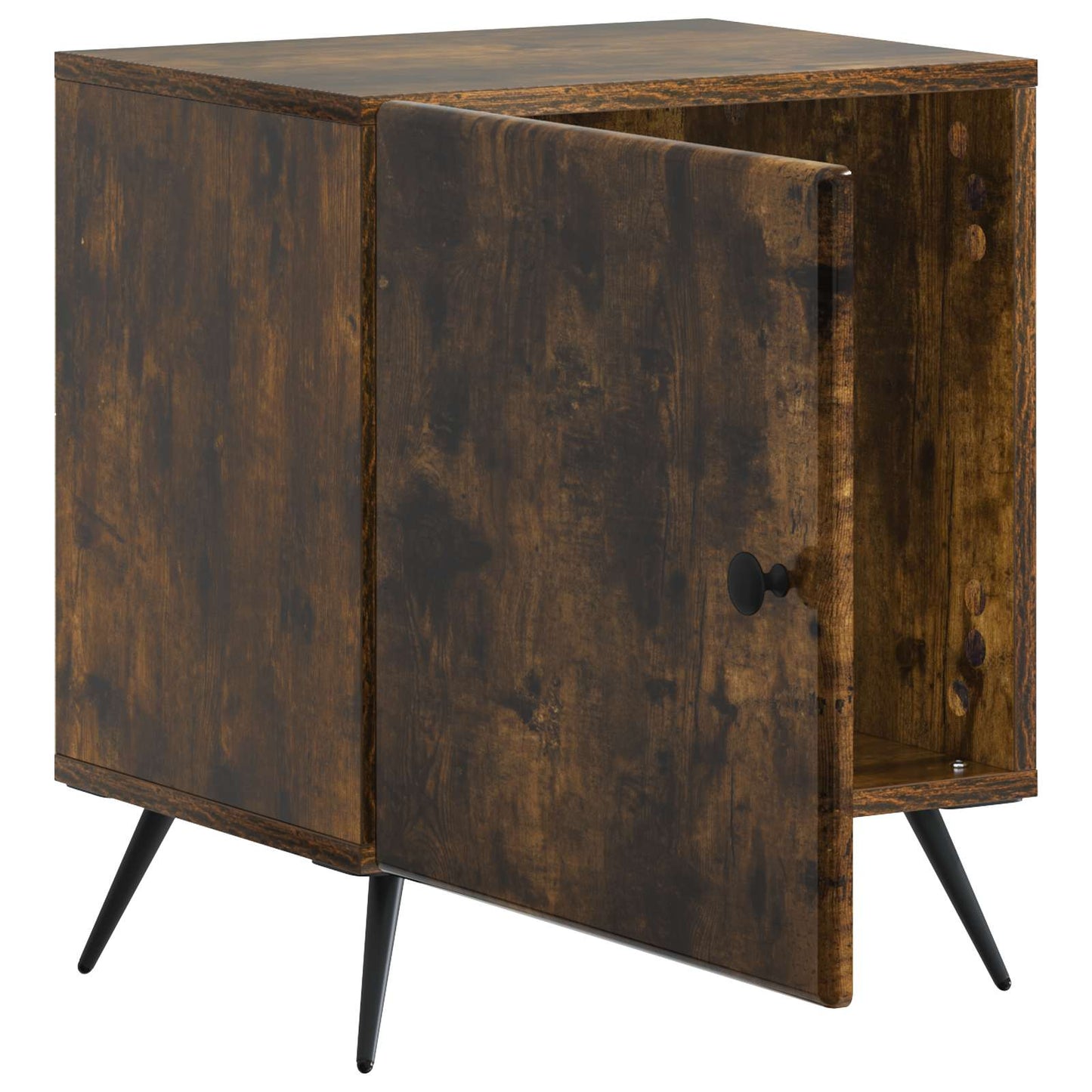 vidaXL Κομοδίνο 2 τμχ. Καπνισμένο Ξύλο Δρυός 43 x 34,5 x 50 εκ