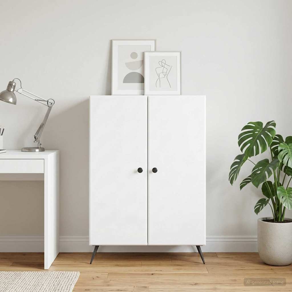 vidaXL Πλαϊνό γραφείο Λευκό 66 x 34,5 x 90 εκ Επεξεργασμένο Ξύλο