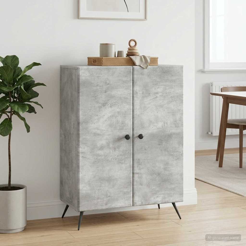 vidaXL Πλαϊνό γραφείο Γκρι Σκυροδέματος 66 x 34,5 x 90 εκ
