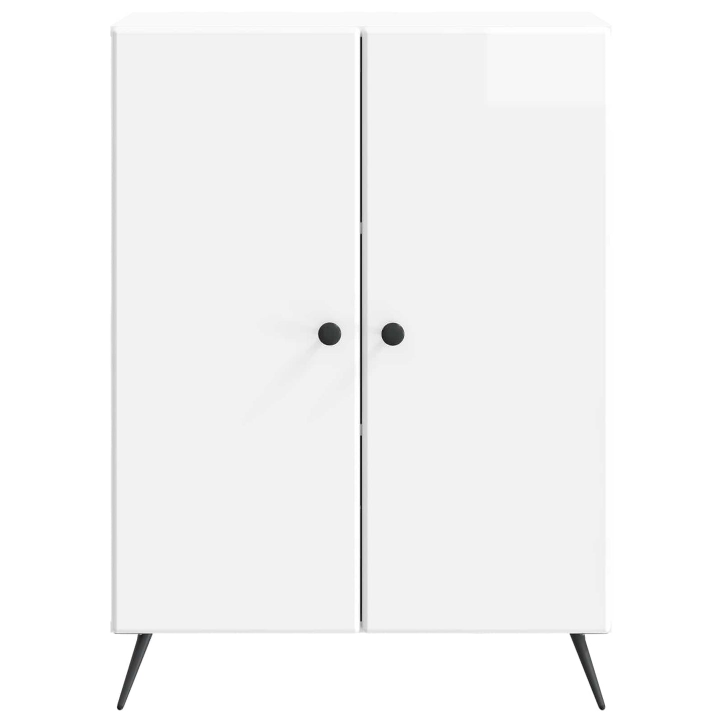 vidaXL Πλαϊνό γραφείο Γυαλιστερό Λευκό 66 x 34,5 x 90 εκ