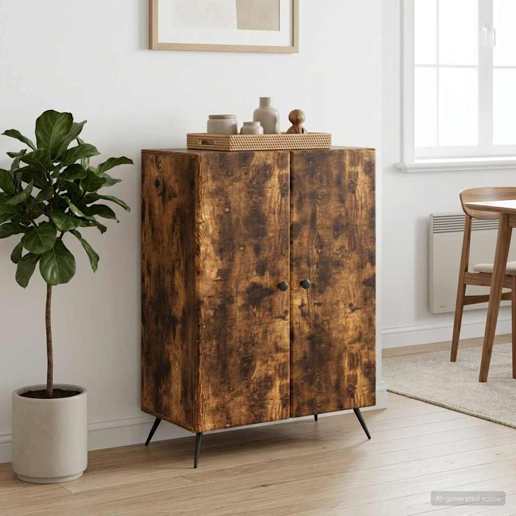 vidaXL Πλαϊνό γραφείο Καπνισμένο Ξύλο Δρυός 66 x 34,5 x 90 εκ