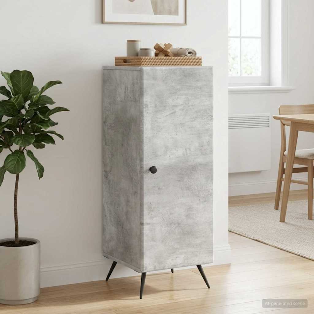 vidaXL Πλαϊνό γραφείο Γκρι Σκυροδέματος 33 x 34,5 x 90 εκ