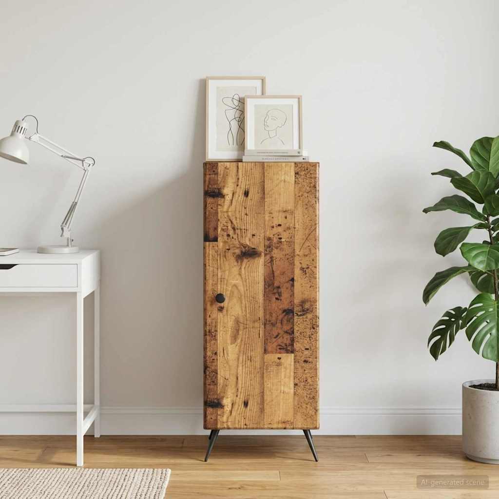 vidaXL Πλαϊνό γραφείο Παλαιωμένο ξύλο 33 x 34,5 x 90 εκ