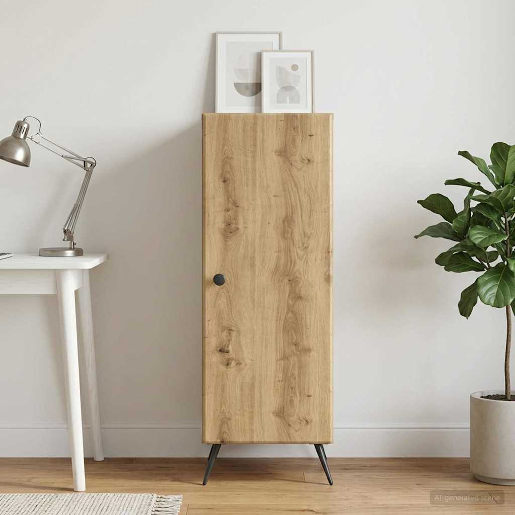 vidaXL Πλαϊνό γραφείο Artisan Δρυς 33 x 34,5 x 90 εκ