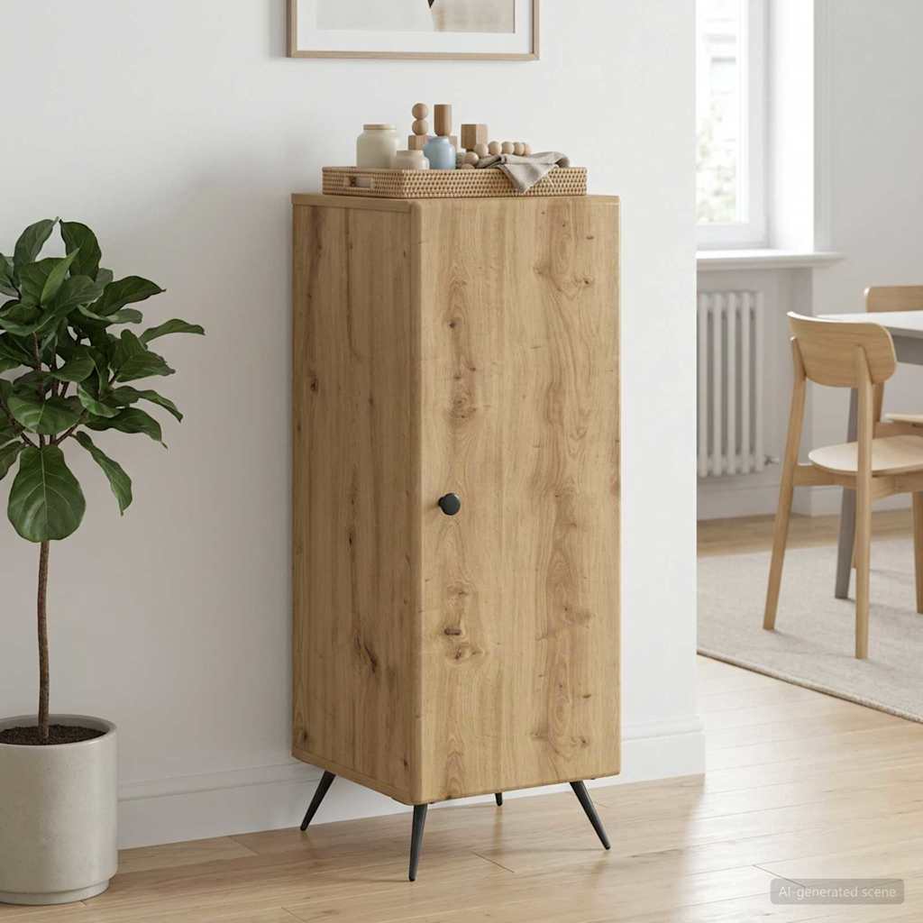 vidaXL Πλαϊνό γραφείο Artisan Δρυς 33 x 34,5 x 90 εκ