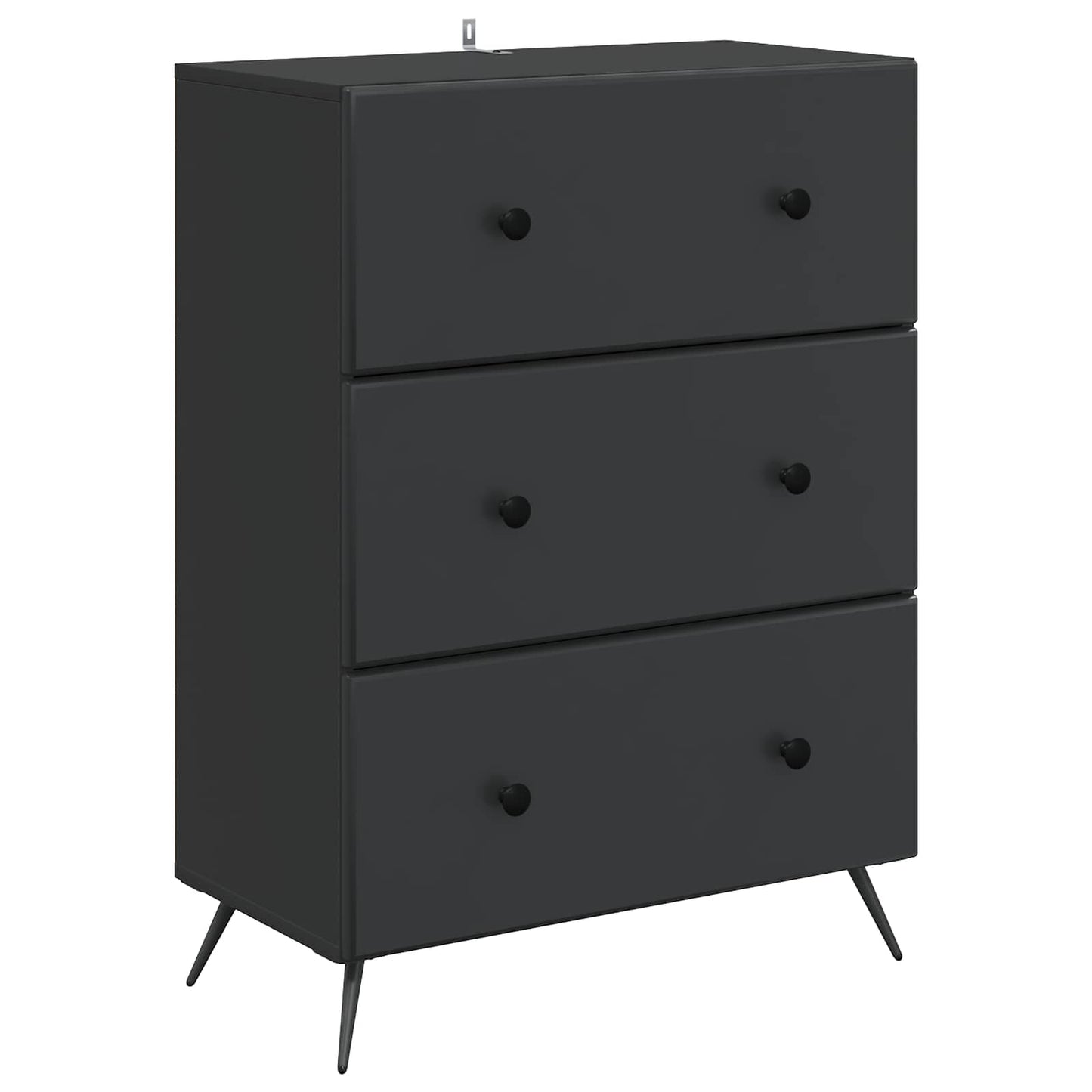 vidaXL Ντουλάπι με Συρτάρια 66 x 34,5 x 90 εκ Επεξεργασμένο Ξύλο Μαύρο