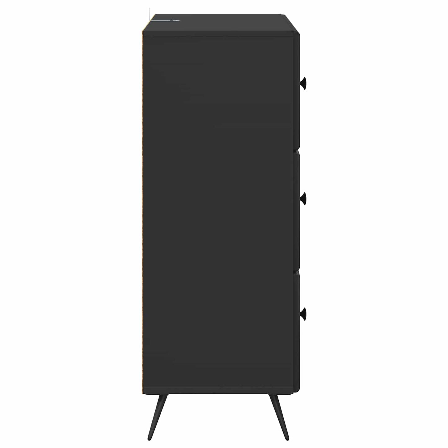 vidaXL Ντουλάπι με Συρτάρια 66 x 34,5 x 90 εκ Επεξεργασμένο Ξύλο Μαύρο