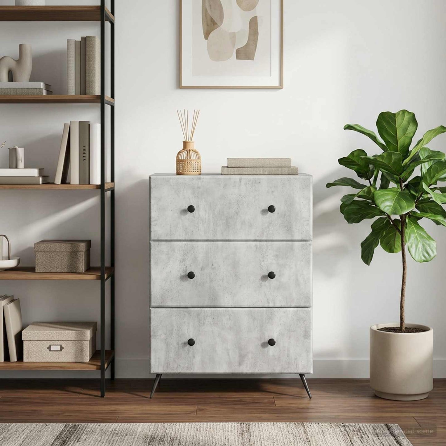 vidaXL Ντουλάπι με Συρτάρια 66 x 34,5 x 90 εκ Επεξεργασμένο Ξύλο