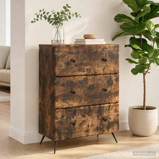 vidaXL Ντουλάπι με Συρτάρια 66 x 34,5 x 90 εκ Επεξεργασμένο Ξύλο