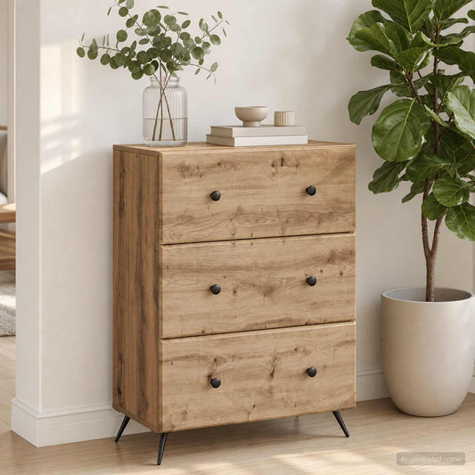vidaXL Ντουλάπι με Συρτάρια 66 x 34,5 x 90 εκ Επεξεργασμένο Ξύλο